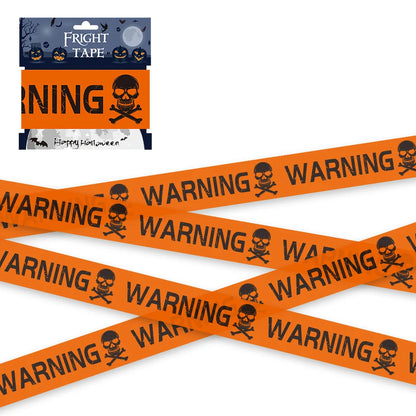Halloween Props Warning line Plastic Skull Head Warning Tape
