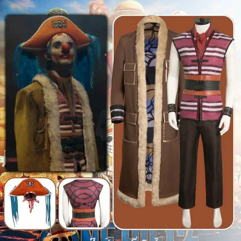 Live Action Buggy the Star Clown Cosplay Costume Set