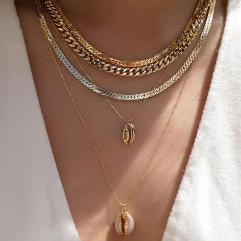 5pcs Simple Braided Bead Chain Necklaces