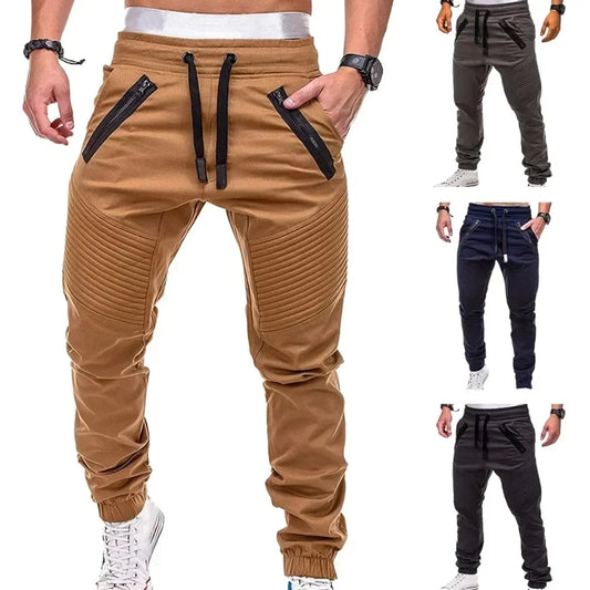 Drawstring Adjustable Slim Fit Athletic Pants