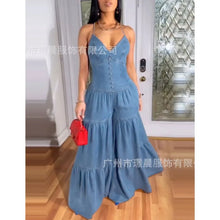 V-neck Strap Sleeveless Wide Leg Jumpsuit