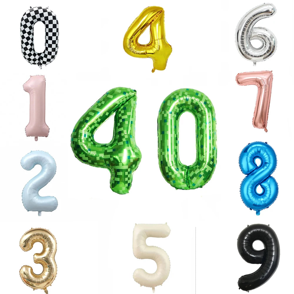 40-Inch Large Foil Number Balloons