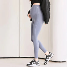 Thin Maternity Sharkskin Leggings with Belly Support
