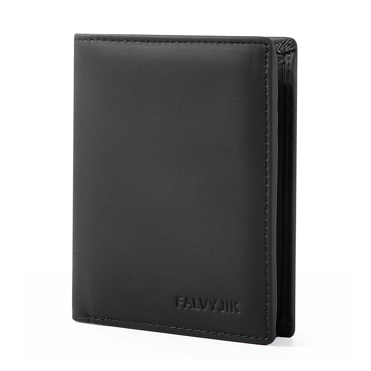 Men's Genuine Leather Bifold Wallet with Zipper Coin Pocket