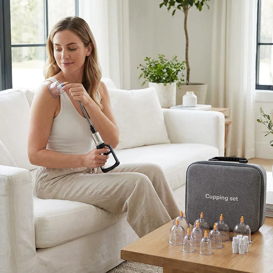 12-Piece Vacuum Cupping Therapy Set with Storage Bag