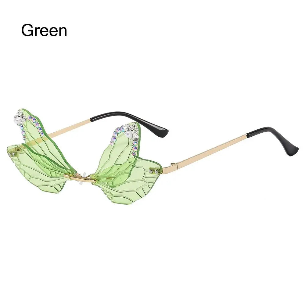 Rimless Dragonfly Wing Sunglasses