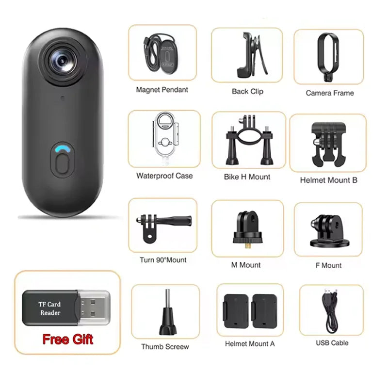 4K HD Waterproof Mini Sports & Helmet Action Camera