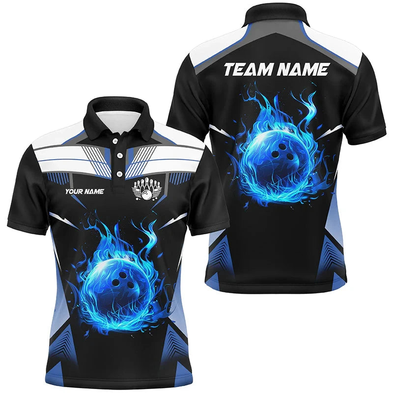 Men's Custom Astronaut Graphic Bowling Polo Shirt