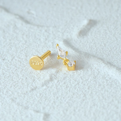 CANNER Simple Flat Head Pierced Stud Earrings