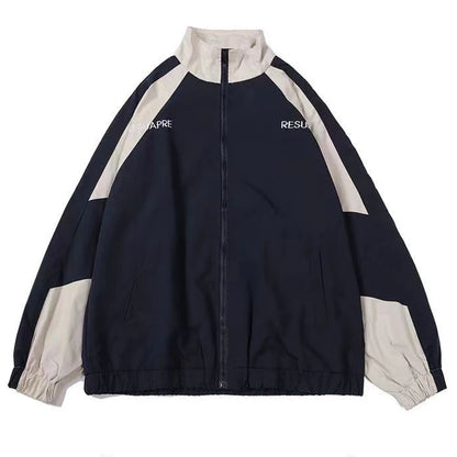 Men’s Korean Casual Lightweight Stand Collar Jacket – Spring/Autumn Windbreaker Coat
