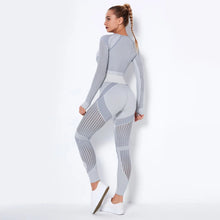2PCS Seamless Quick Dry Long-sleeved Fitness Set