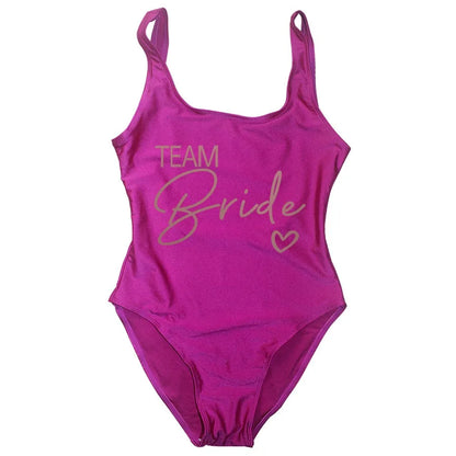 Women’s "Bride" & "Team Bride" One-Piece Swimsuit