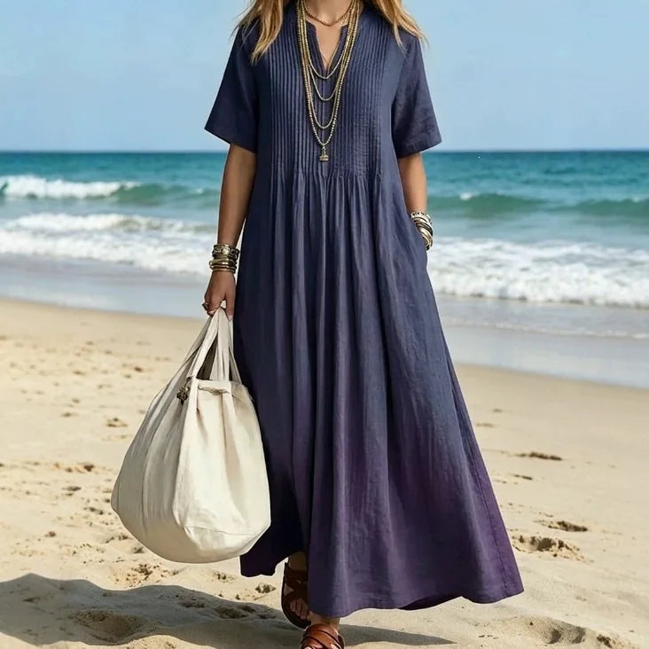 Women's Elegant A-Line Mesh Accent Dress