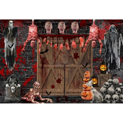 Scary Bloody Halloween Backdrop for Horror Photo Studio Props