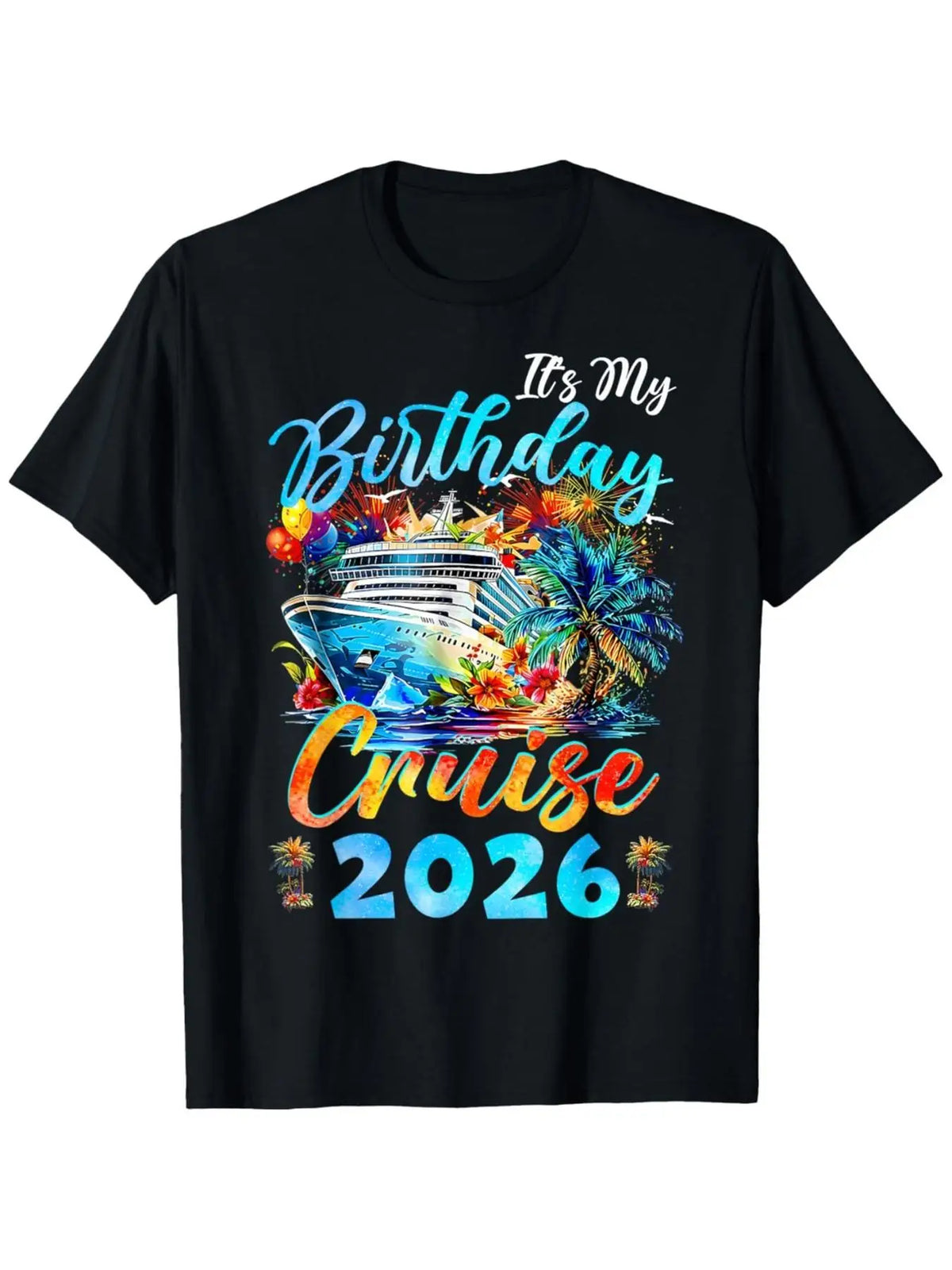 Men’s 100% Cotton Cruise Squad 2026 Graphic T-Shirt – Casual Vacation Short Sleeve Tee