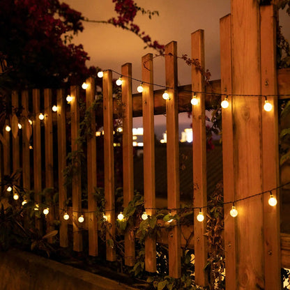 Solar Outdoor Crystal Globe String Lights with 8 Lighting Modes