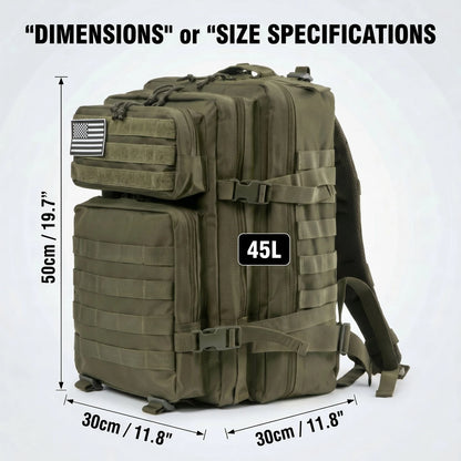 45L Tactical Molle Travel Backpack & Rucksack