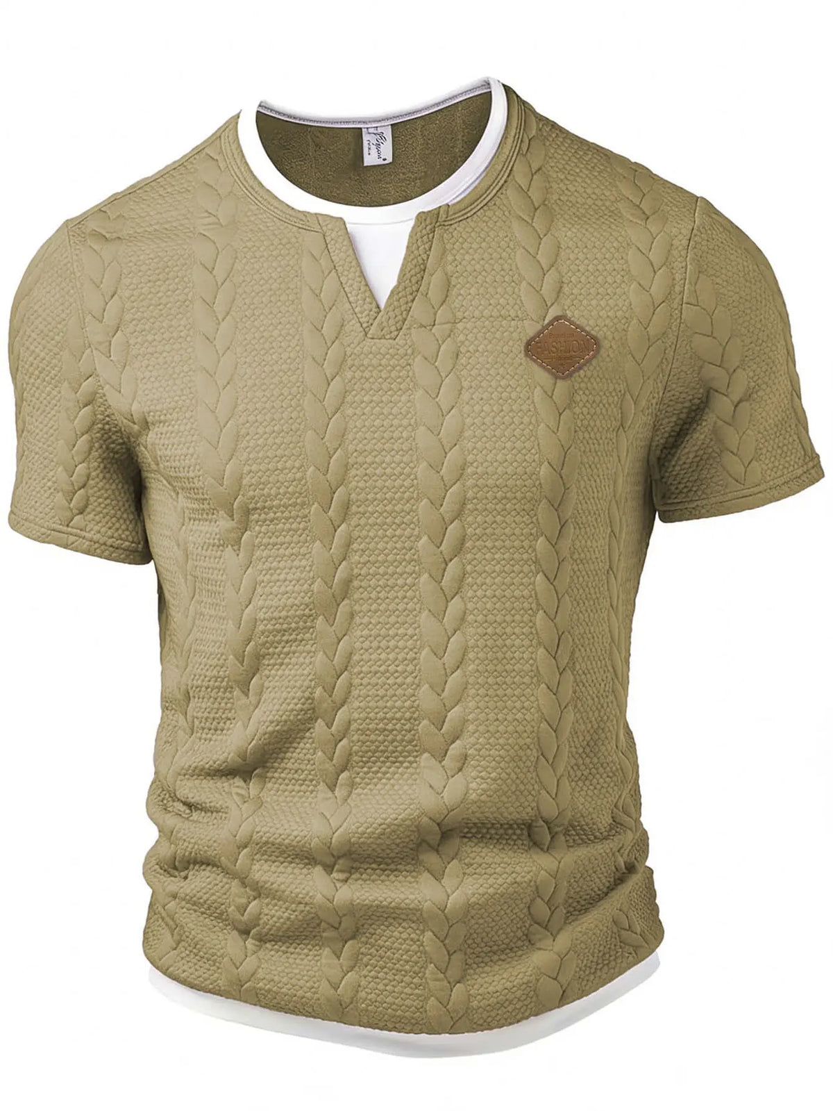 Men's Casual Striped Slim-Fit V-Neck Short Sleeve T-Shirt