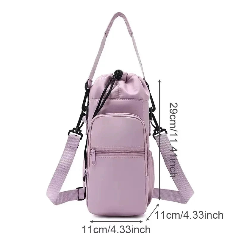 Portable Water Bottle Bag with Adjustable Straps