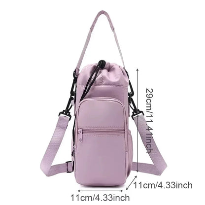 Portable Water Bottle Bag with Adjustable Straps