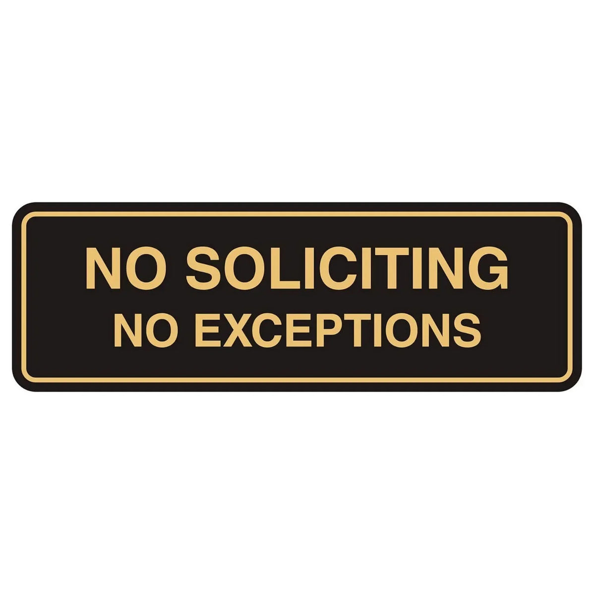 No Soliciting Vintage Metal Aluminum Sign