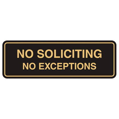 No Soliciting Vintage Metal Aluminum Sign