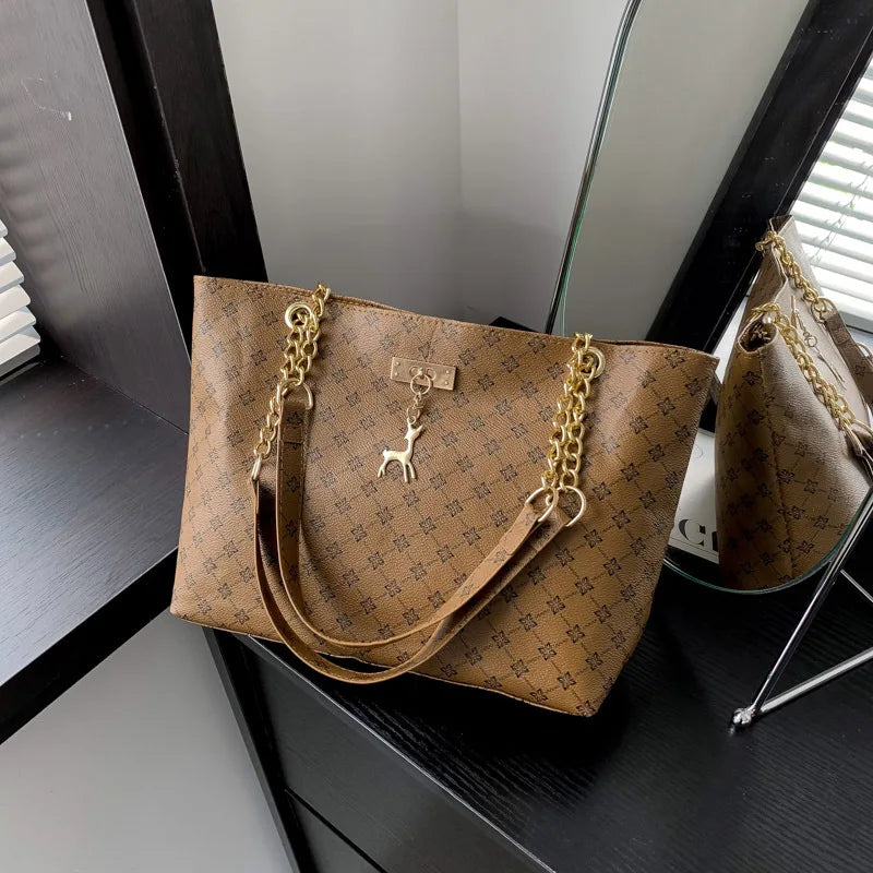 Yogodins Women's Tassel Faux Leather Shoulder Bag