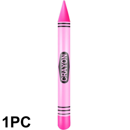 Jumbo Inflatable Crayon Balloon Set - Neon Back to School & Classroom Party Decor