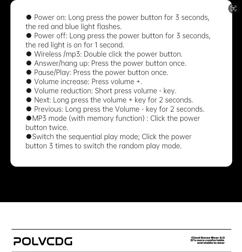 POLVCDG Bone Conduction Swimming Earphones
