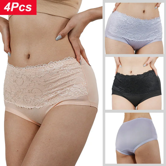 4Pcs Floral Crochet Briefs