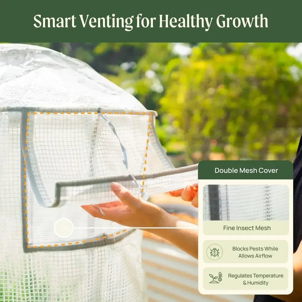 All-Weather Garden Frost Cover System (2-Pack) – Raised Bed Greenhouse Cover