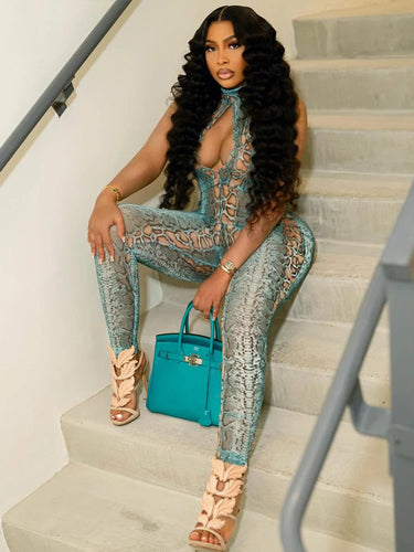 Stunning Snake Print Jumpsuit