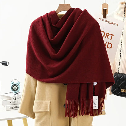Luxurious Wool-Blend Winter Pashmina Shawl & Scarf
