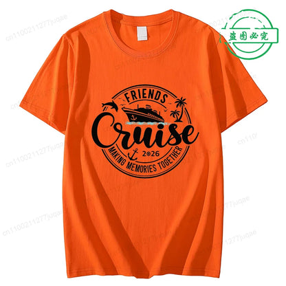 Women’s Cruise Squad 2026 Graphic T-Shirt – Casual Short Sleeve Vacation Tee