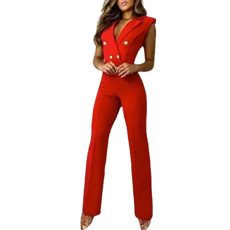 Plaid Sleeveless Slim Fit Vest Top and Long Pants Set