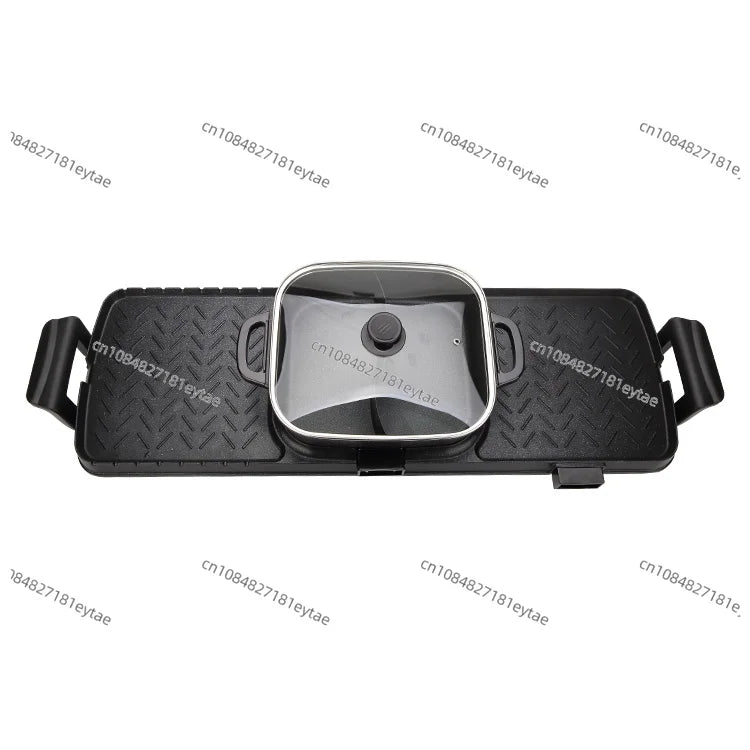 Electric Smokeless BBQ Grill with Hot Pot