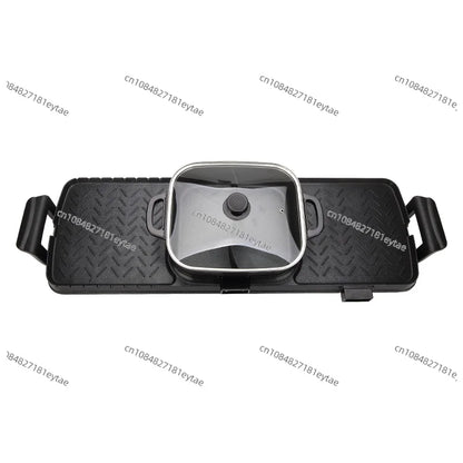 Electric Smokeless BBQ Grill with Hot Pot
