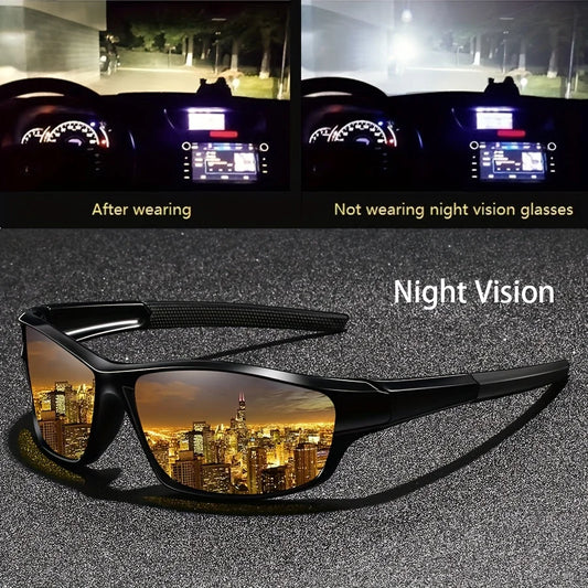 Anti-Glare Night Vision Yellow Driving & Outdoor Glasses