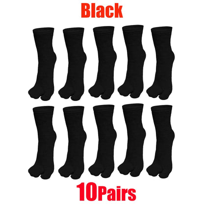 Unisex Japanese Style Cotton Tabi Two-Finger Socks