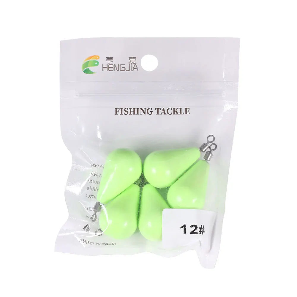 Luminous Olive-Shaped Water Drop Fishing Sinkers (12g-150g)