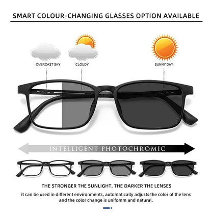 Ultra-Light Titanium Photochromic Multifocal Reading Glasses