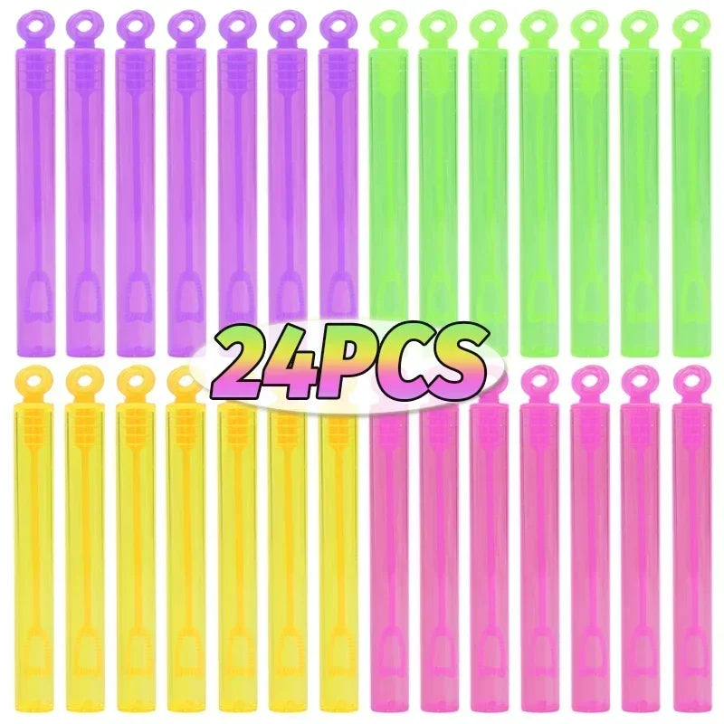 48/10pcs Colorful Empty Bubble Bottle &  Liquid Wand