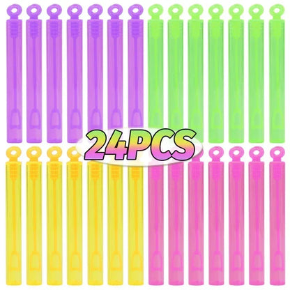 48/10pcs Colorful Empty Bubble Bottle &  Liquid Wand
