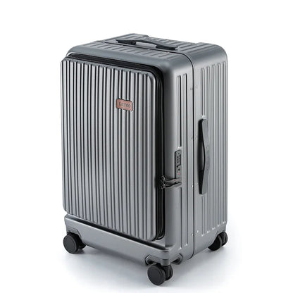 Front Opening Boarding Box USB Charging Trolley Case Multi-function Luggage