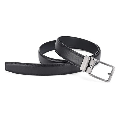 Leather Metal Automatic Buckle Belt