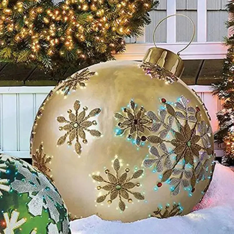60CM Giant Outdoor Inflatable Christmas Ball Ornament