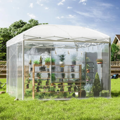 10x10 FT Portable Walk-in Pop-Up Greenhouse – Outdoor Plant Shelter & Garden Canopy