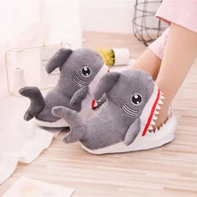 Chunky Fuzzy Crocodile Cotton Slippers