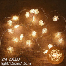 2M 20LED Santa Claus Snowflake LED Light String