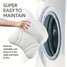 4D 6 Non-Slip Suction Cups Contouring Ergonomic Design Bathtub Neck Pillow